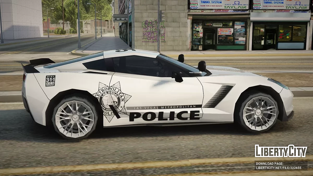 Chevrolet Corvette C7 Z06 HSU LVMPD Marcado [AVS] / GTA San Andreas