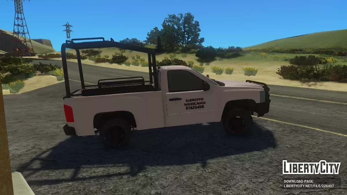 Chevrolet Silverado 1 Cab Desierto Color Liso Defensa / GTA San Andreas