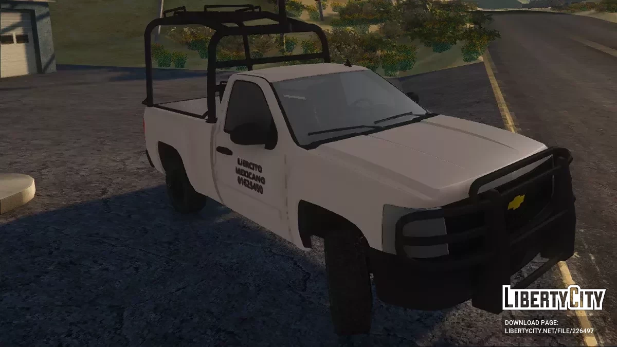 Chevrolet Silverado 1 Cab Desierto Color Liso Defensa / GTA San Andreas