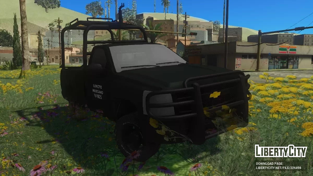 Chevrolet Silverado 2010 1 Cabina Bosque Color Liso Defensa / GTA San Andreas