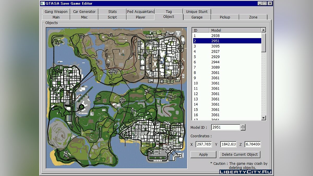 GTA SA Savegame Editor 3.2 - MixMods