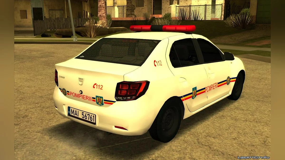 Dacia Logan - Fire Service / GTA San Andreas
