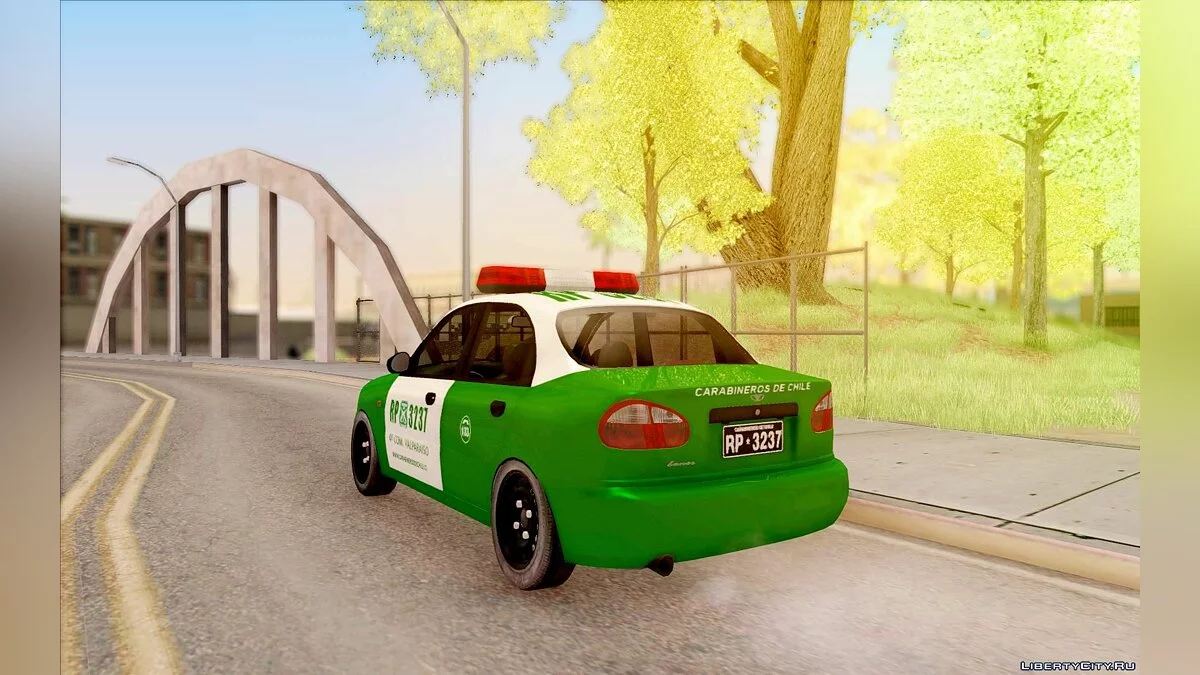 Daewoo Lanos De Carabineros De Chile / GTA San Andreas