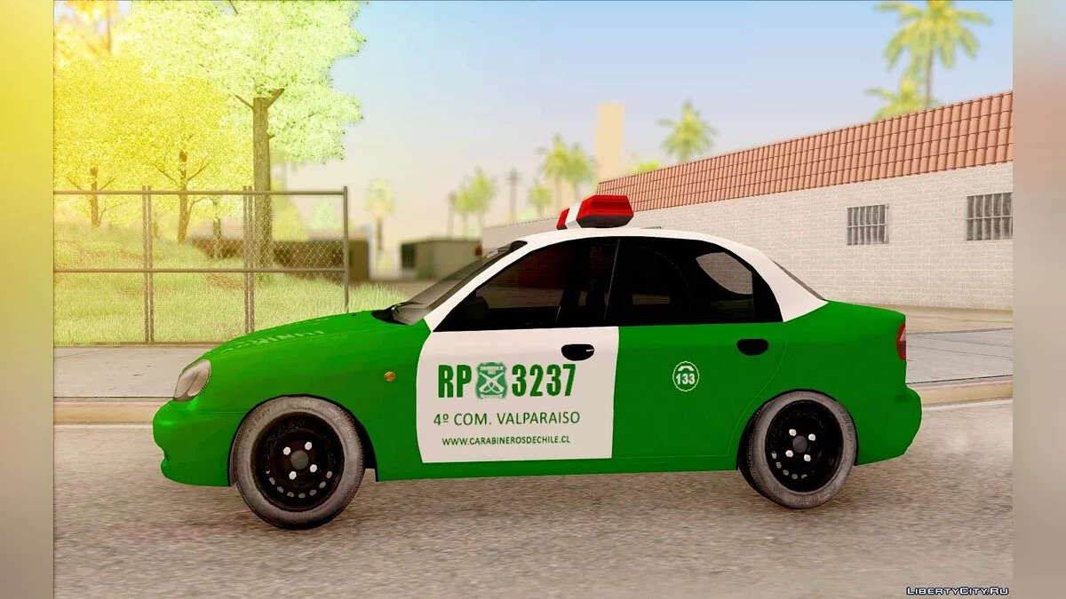 Daewoo Lanos De Carabineros De Chile / GTA San Andreas