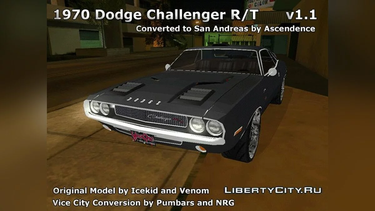 1970 Dodge Challenger R/T Hemi v1.1 / GTA San Andreas