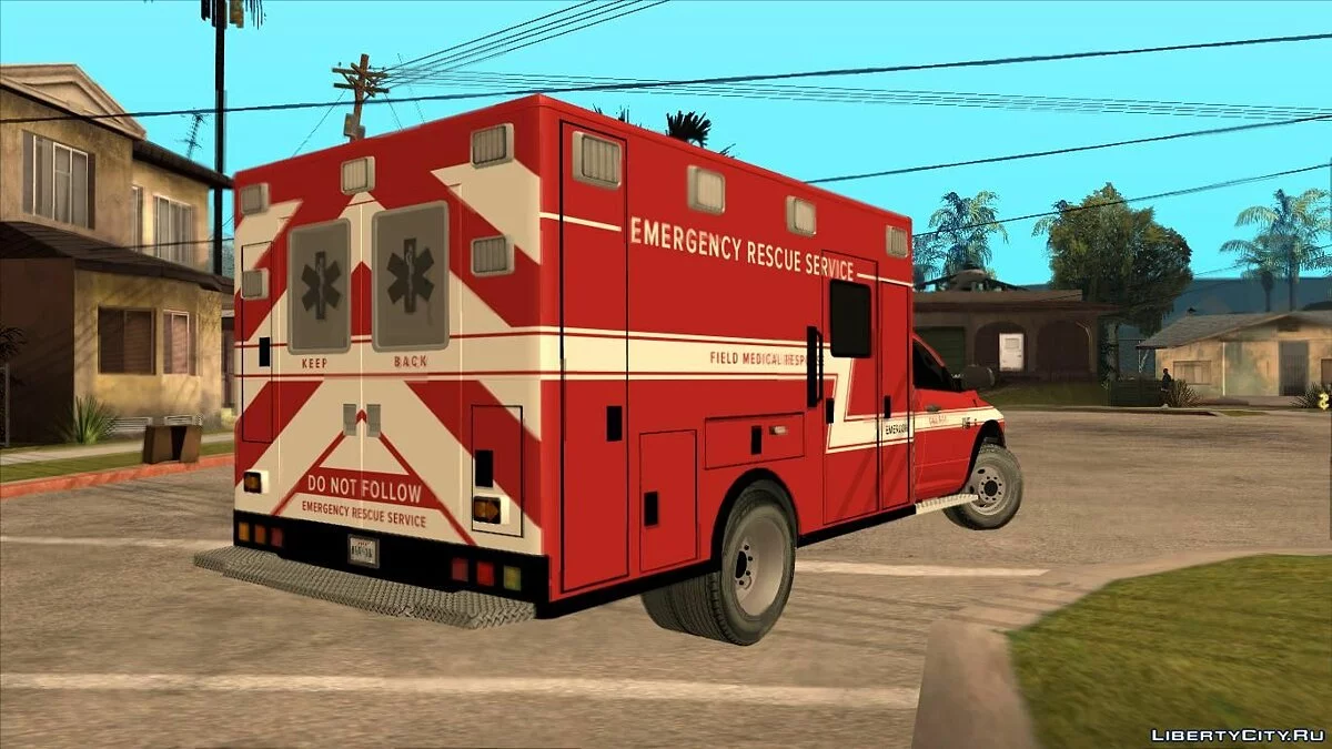 Ambulância de Resgate Dodge Ram / GTA San Andreas