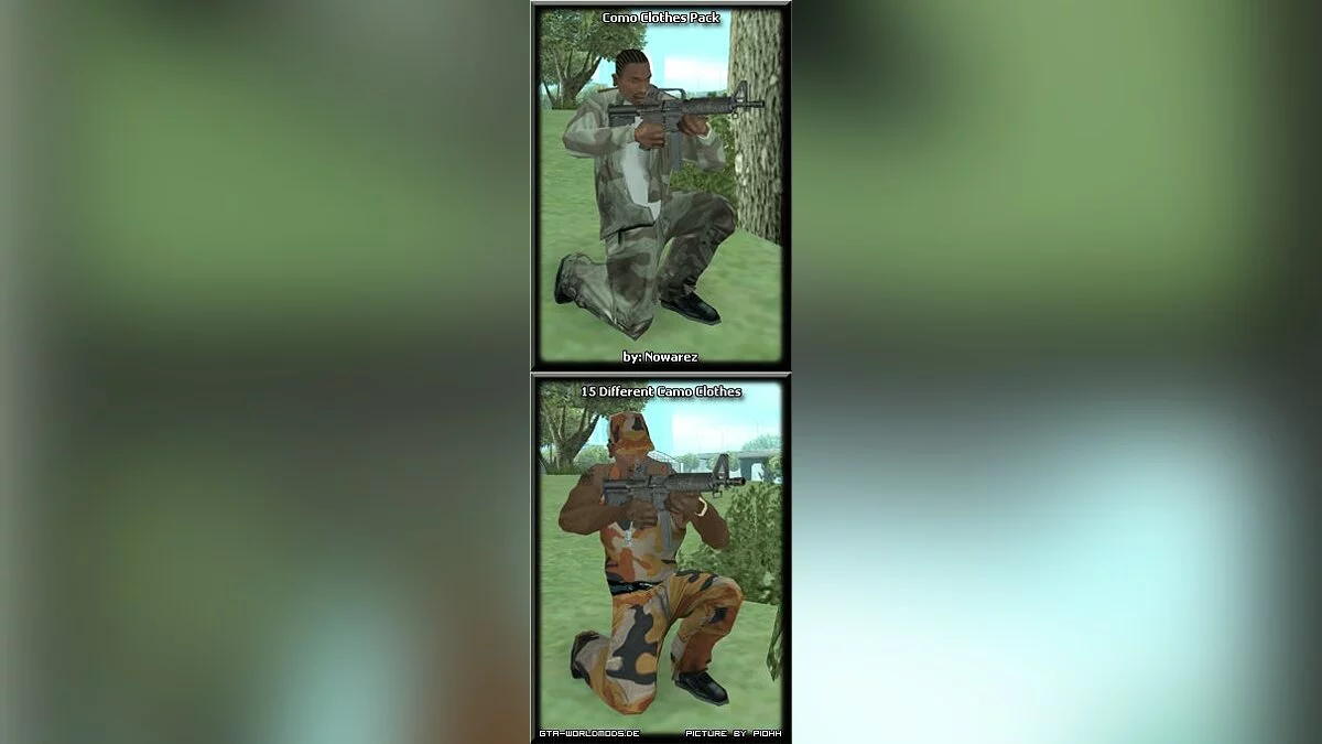 15 камуфляжей / GTA San Andreas