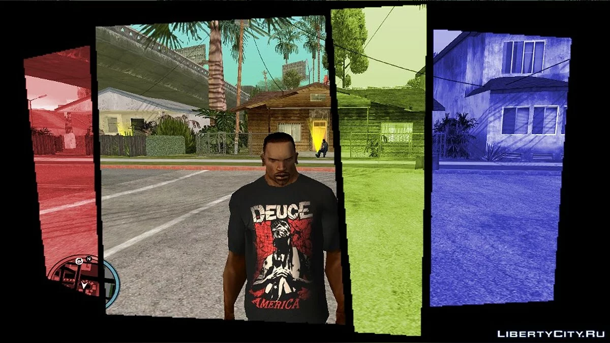 تي شيرت مع Deuce / جي تي إيه سان أندرياس
