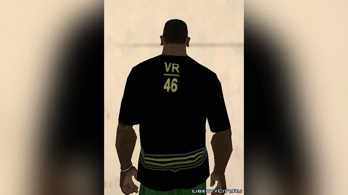 Футболка Valentino Rossi Monster Energy VR 46 Страйпи Чорна / GTA San Andreas