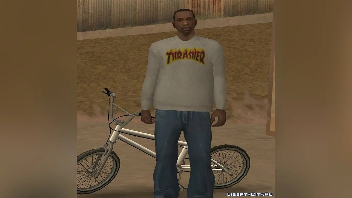 Weißer Thrasher Hoodie / GTA San Andreas
