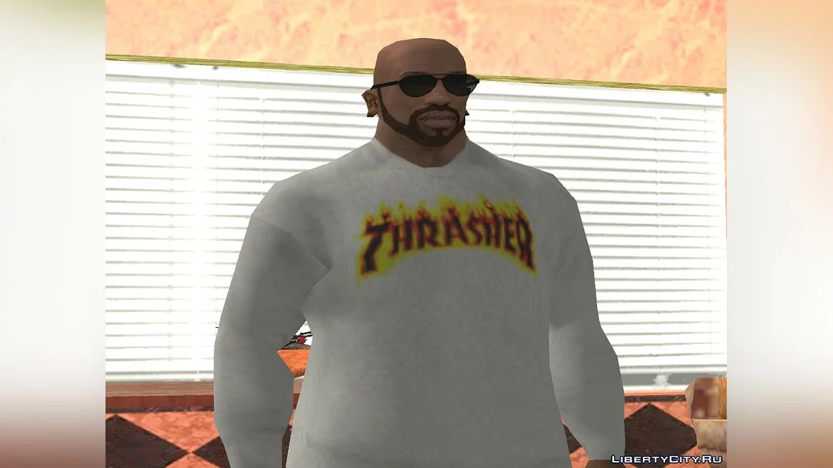 Weißer Thrasher Hoodie / GTA San Andreas