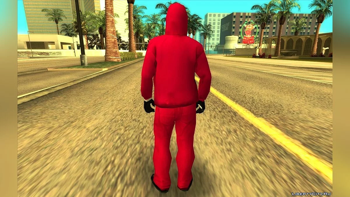 鱿鱼游戏守卫服装,适用于 CJ / GTA San Andreas