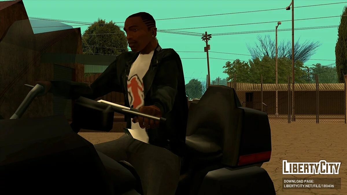 Шкіряна куртка зі скейтбордистською футболкою / GTA San Andreas