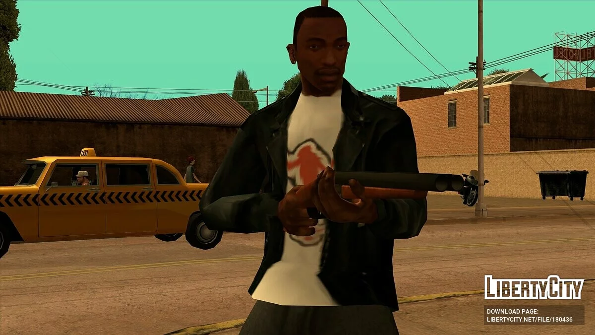 Шкіряна куртка зі скейтбордистською футболкою / GTA San Andreas