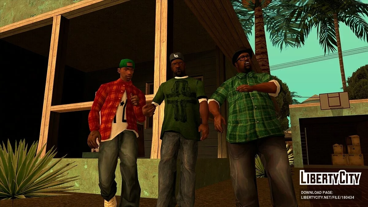 Camisa a cuadros naranja con camiseta RELAX / GTA San Andreas