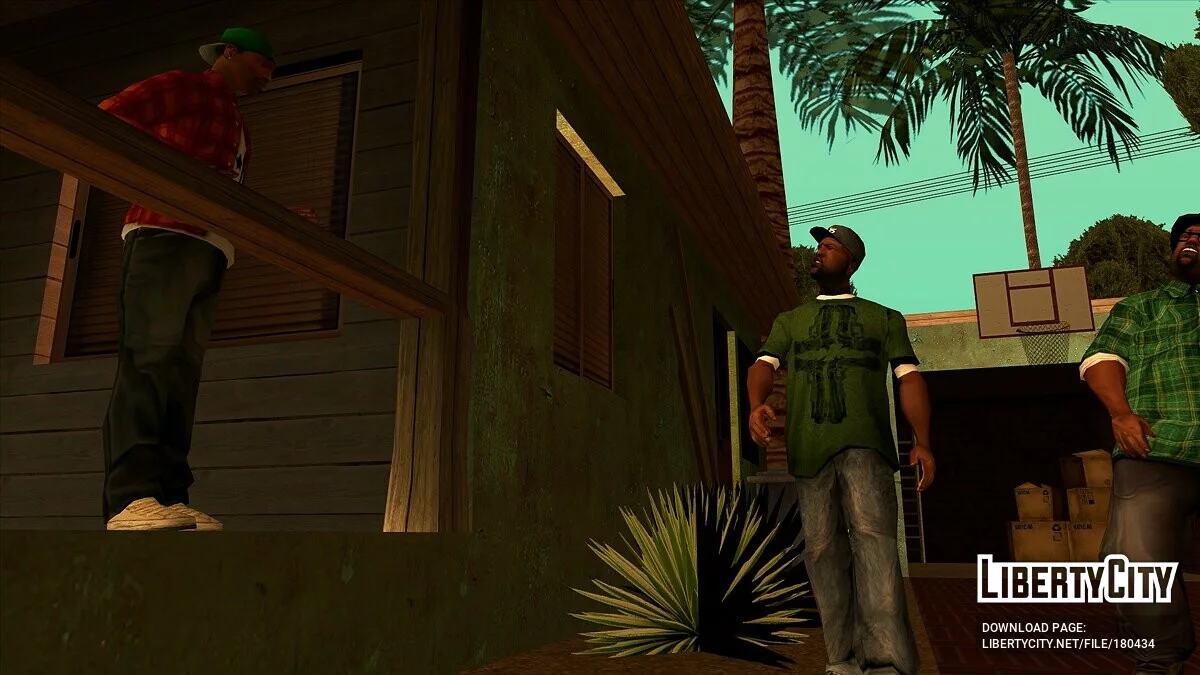 Camisa a cuadros naranja con camiseta RELAX / GTA San Andreas