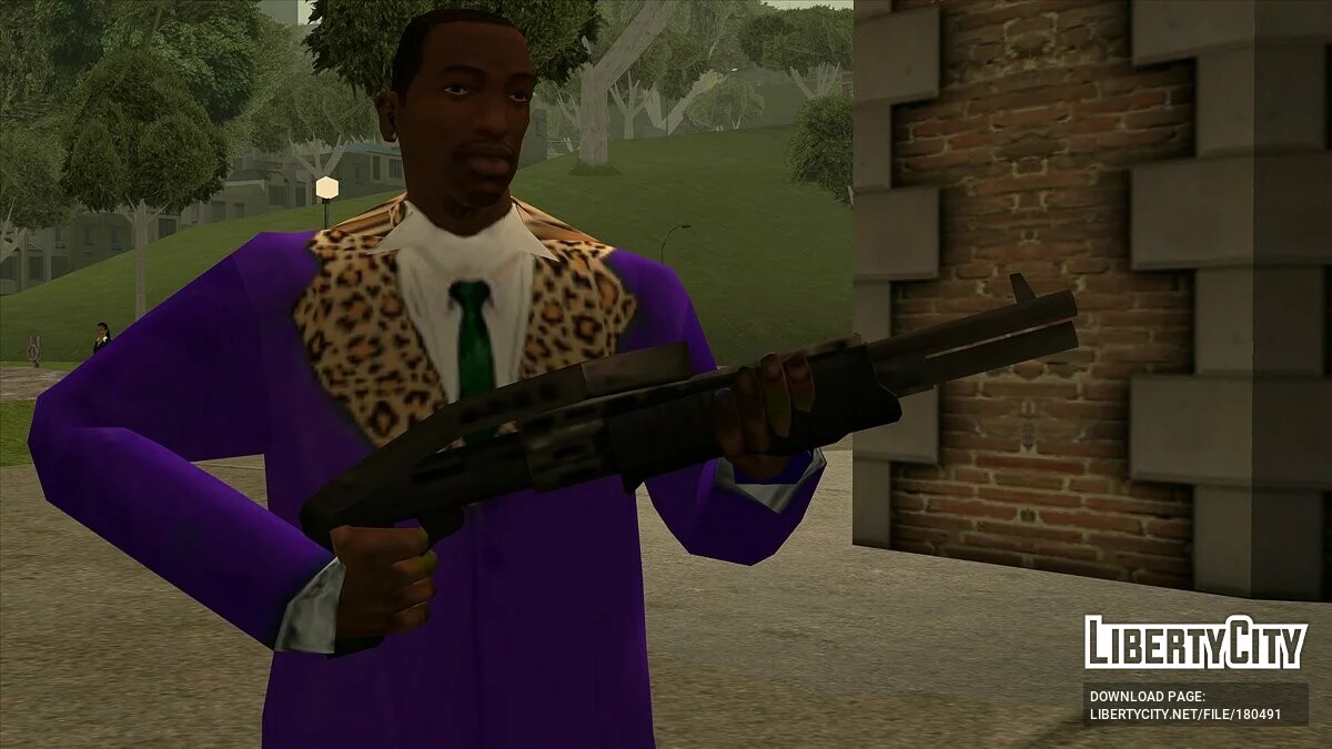 Pakaian Pimp Ungu dengan Cetakan Hewan / GTA San Andreas
