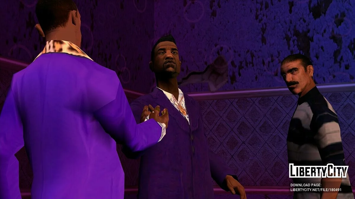 Pakaian Pimp Ungu dengan Cetakan Hewan / GTA San Andreas