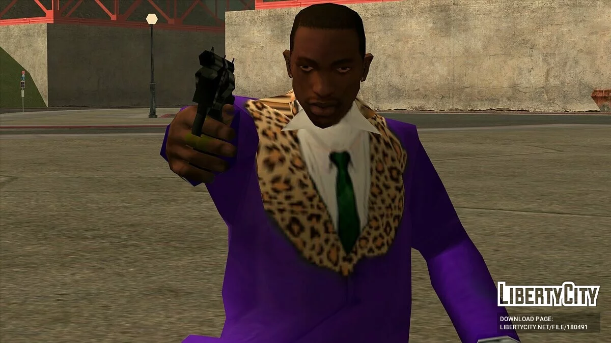 Pakaian Pimp Ungu dengan Cetakan Hewan / GTA San Andreas