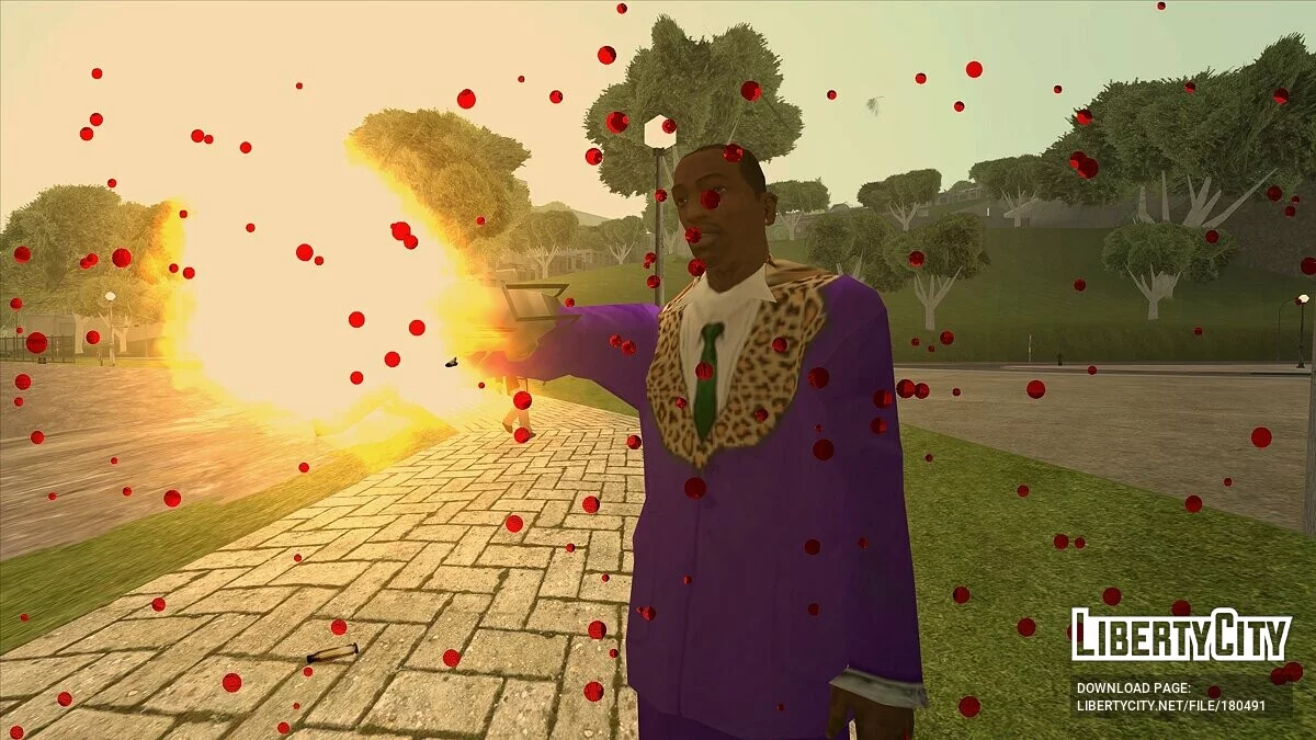 Pakaian Pimp Ungu dengan Cetakan Hewan / GTA San Andreas