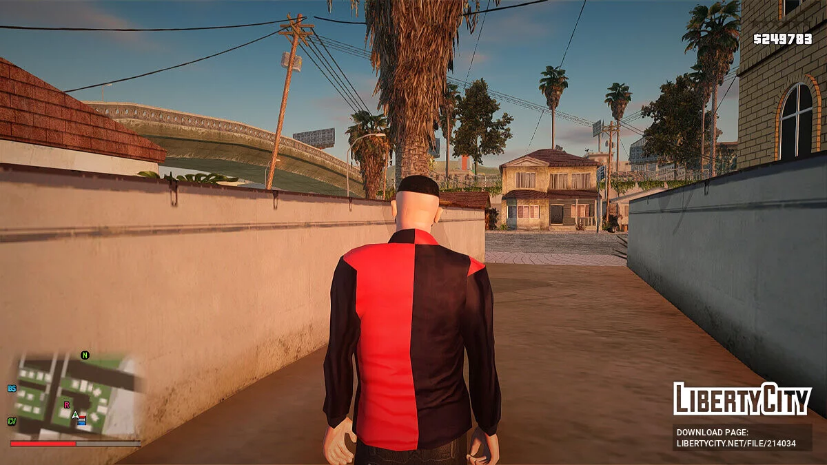 Повсякденна чорна та червона сорочка / GTA San Andreas