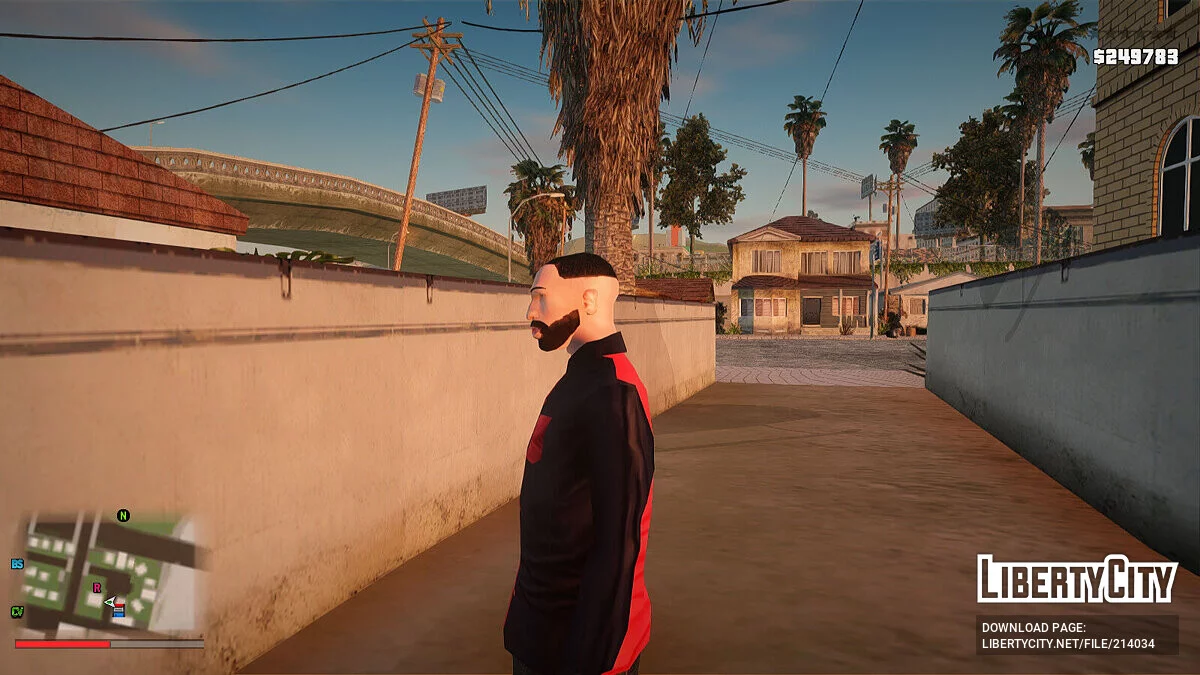 Повсякденна чорна та червона сорочка / GTA San Andreas