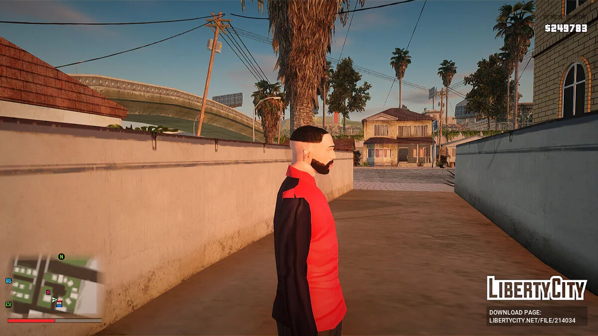 Повсякденна чорна та червона сорочка / GTA San Andreas