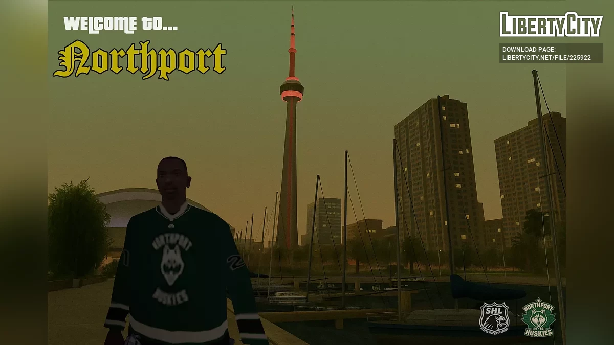 Kurgusal Northport Huskies Forması CJ İçin / GTA San Andreas