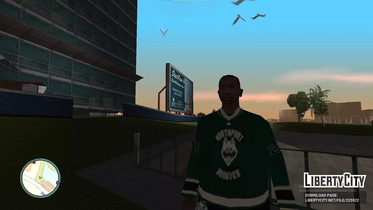 Kurgusal Northport Huskies Forması CJ İçin / GTA San Andreas