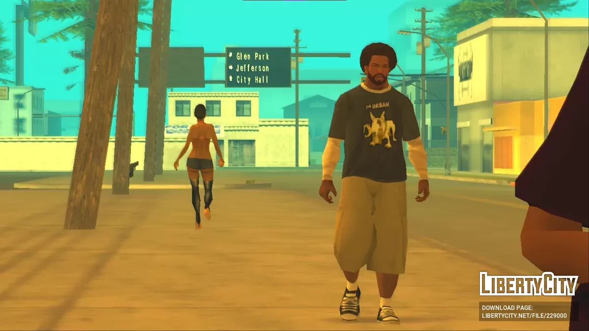 Grey Double Layered BASE 5 Tee / GTA San Andreas