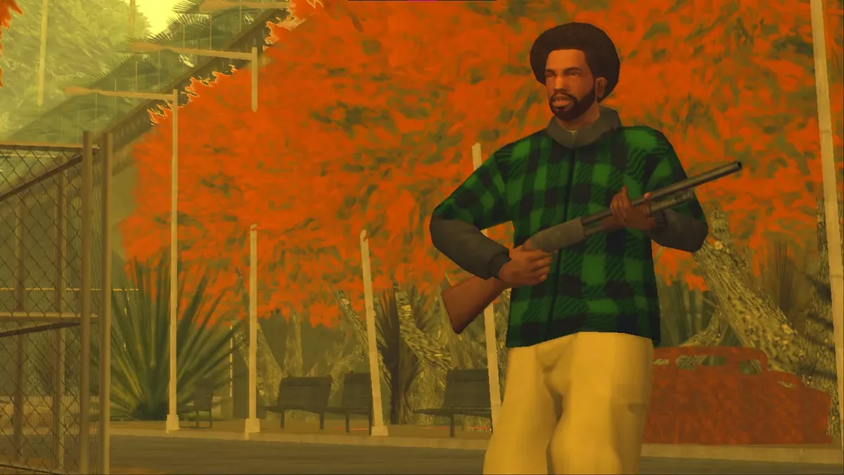 Camisa de Franela Verde con Capucha para CJ / GTA San Andreas