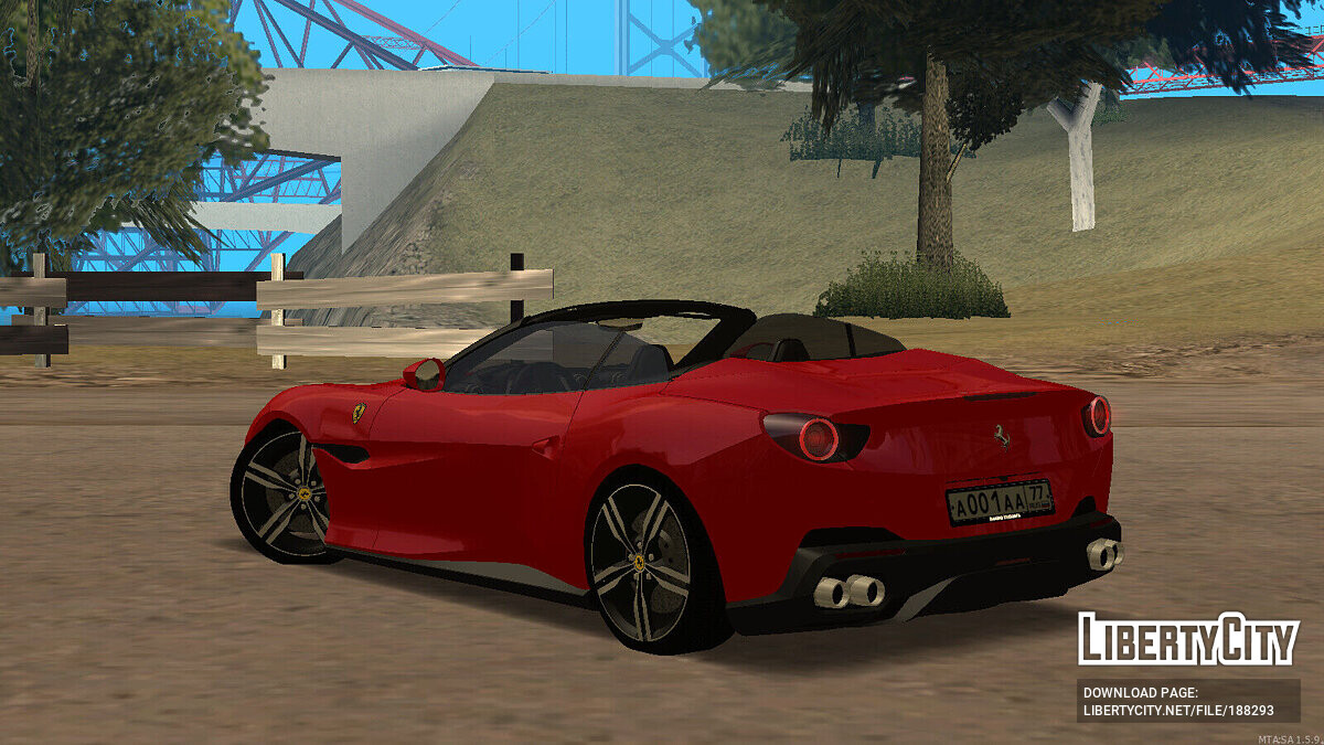 Скачать Ferrari Portofino + CCD Для GTA San Andreas