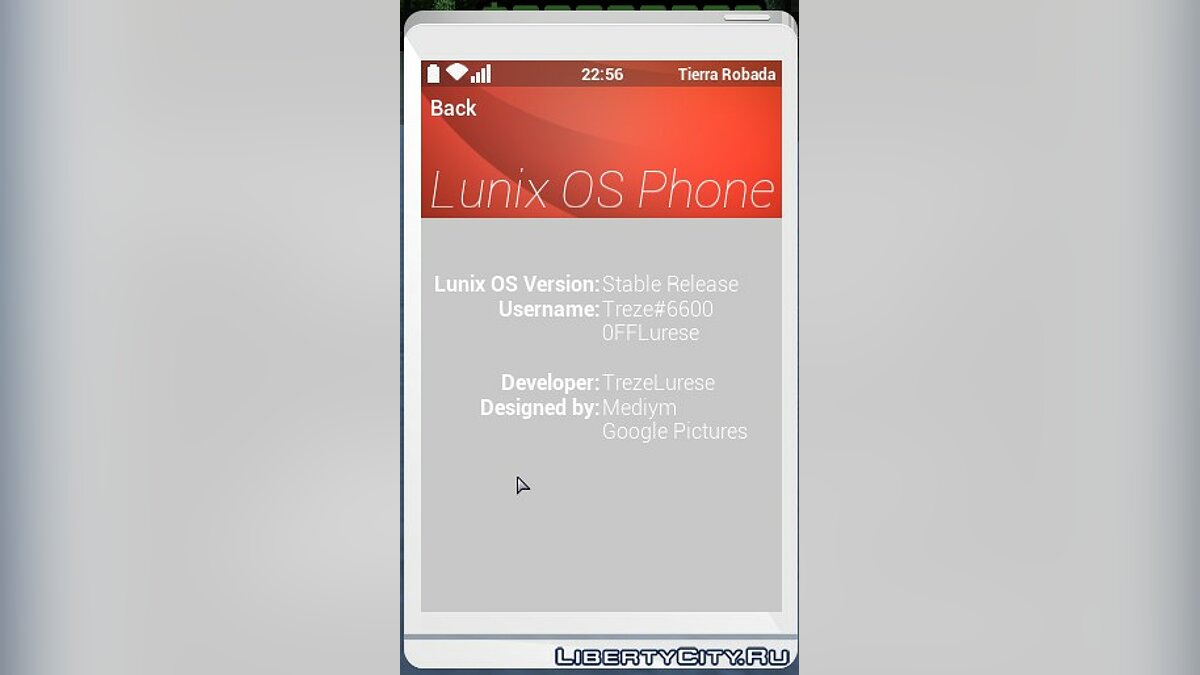 Скачать Lunix OS Phone Stable Для GTA San Andreas