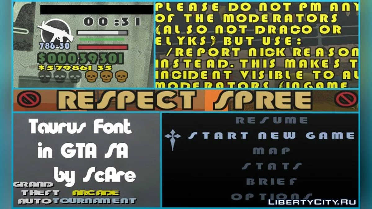 Schriftarten Paket / GTA San Andreas