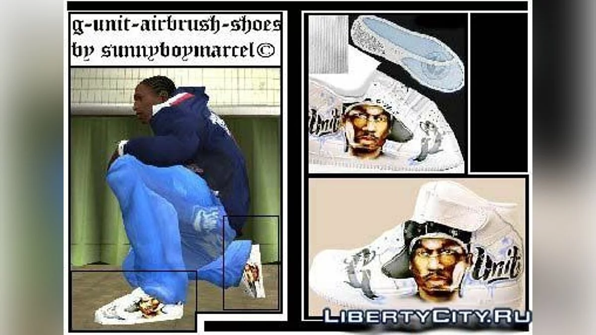 G-unit-Airbrush Shoes / GTA San Andreas