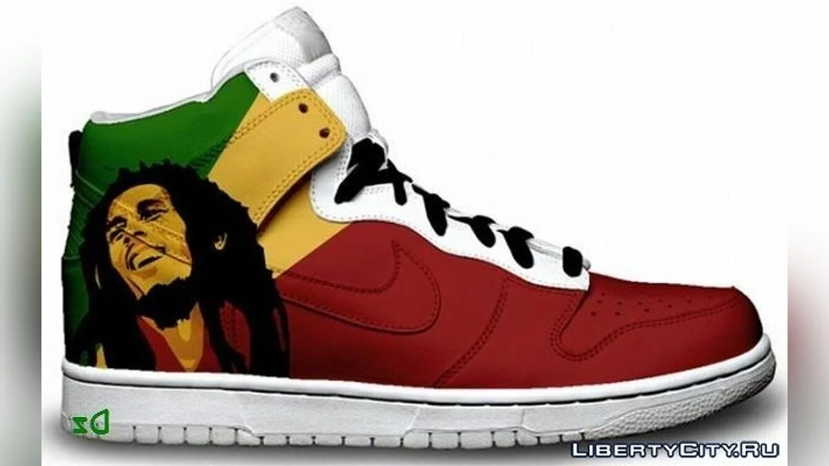 NIKE Sneakers mit Bob Marley / GTA San Andreas