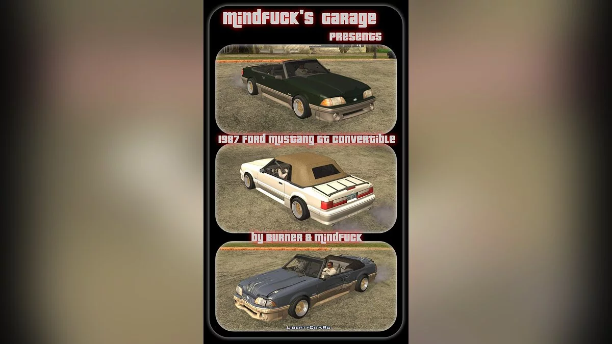 1987 Ford Mustang GT 5.0 Convertible / GTA San Andreas