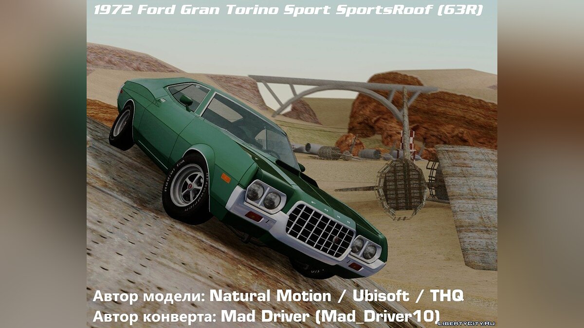 Ford Gran Torino Sport SportsRoof (63R) 1972 PJ1 for GTA San Andreas