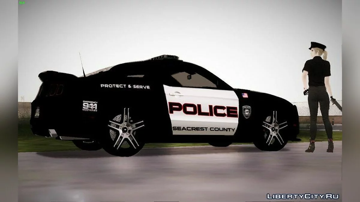 2013 Ford Mustang Boss 302 Police + Cop Girl Skin / GTA San Andreas