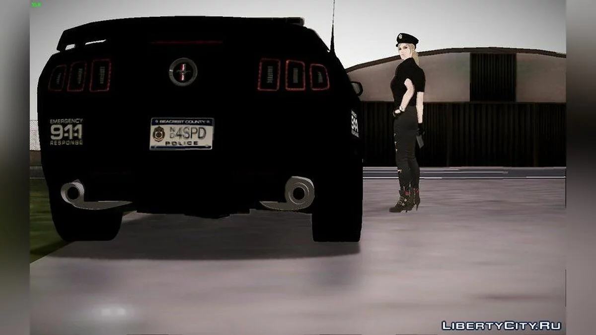 2013 Ford Mustang Boss 302 Police + Cop Girl Skin / GTA San Andreas