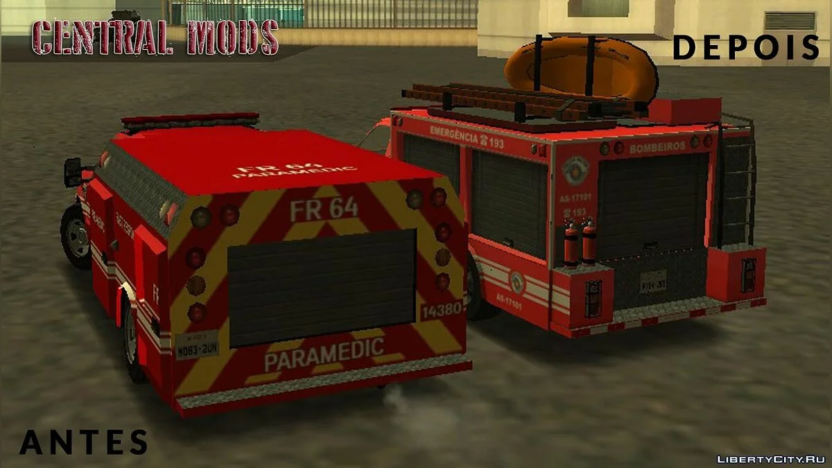 Ford F4000 - пожежна служба / GTA San Andreas
