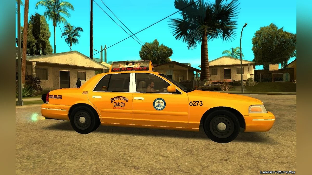 Таксі 2003 Ford Crown Victoria Downtown Cab v1.0 / GTA San Andreas