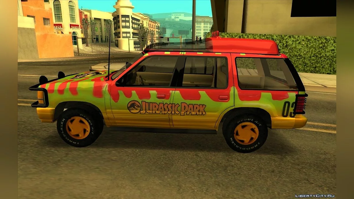 福特探险者侏罗纪公园 v3 - 改进模型 / GTA San Andreas