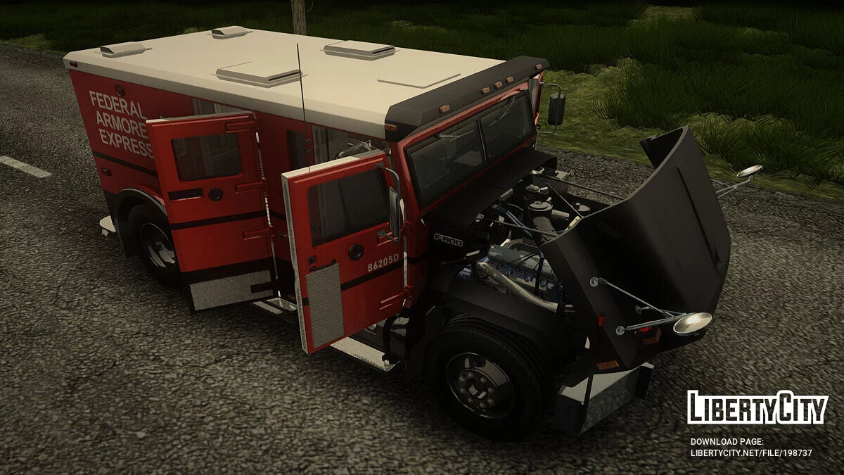 Caminhão Blindado Ford F-800 Medium Duty 1985 / GTA San Andreas