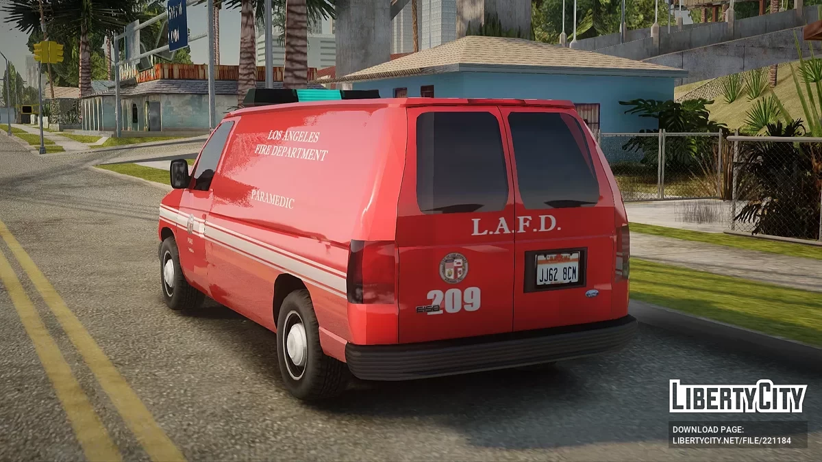 2006 Ford Econoline LAFD Ambulance SA Style / GTA San Andreas