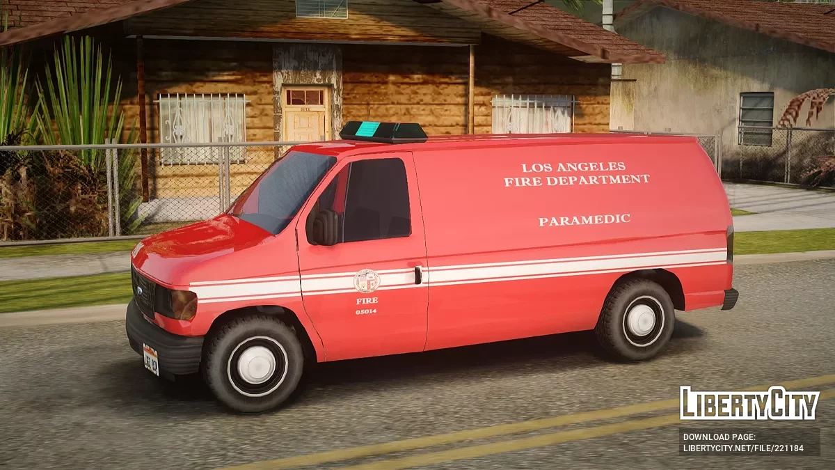 2006 Ford Econoline LAFD Ambulance SA Style / GTA San Andreas