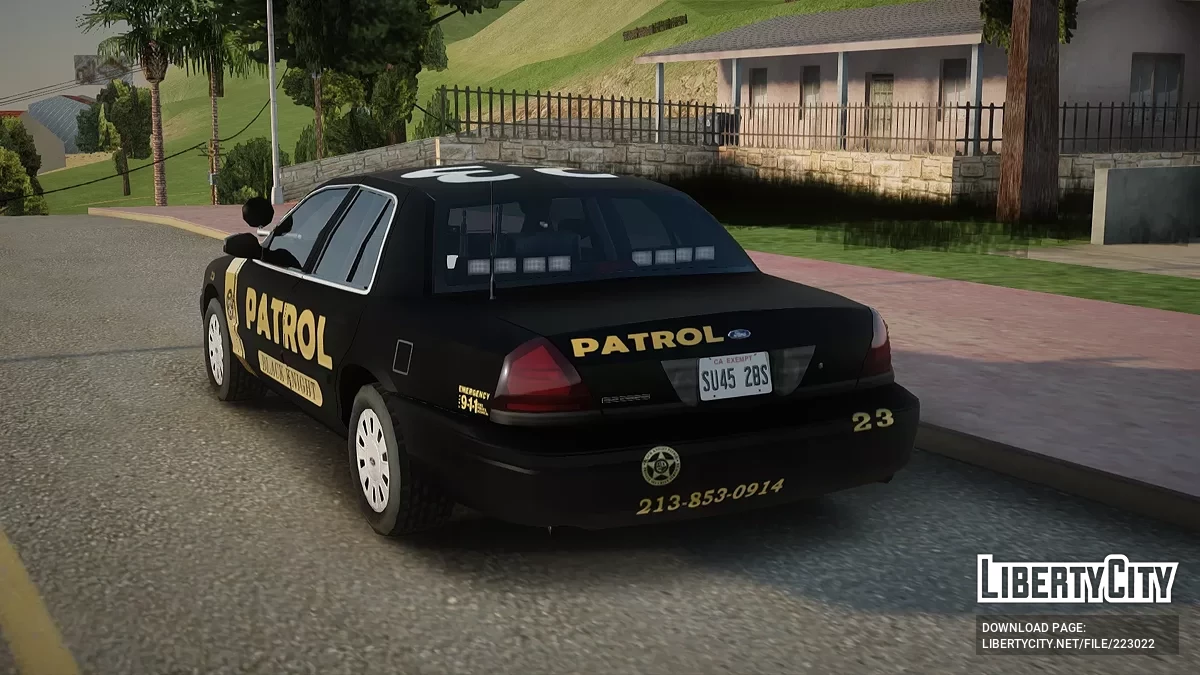 Ford Crown Victoria '11 Slicktop Patrulla Caballero Negro / GTA San Andreas