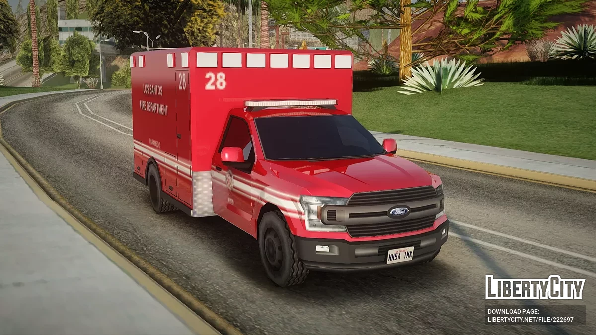 Ford F-150 Los Santos Fire Departament Ambulance / GTA San Andreas