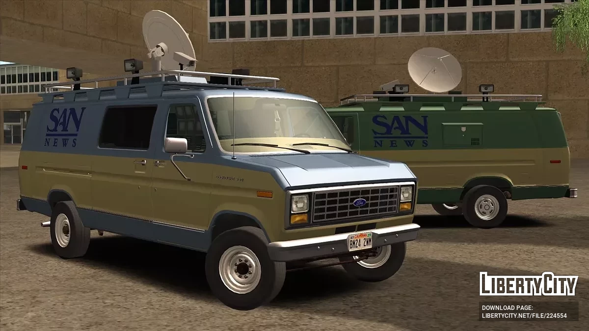 Ford Econoline 350 SA News Van 1991 / GTA San Andreas