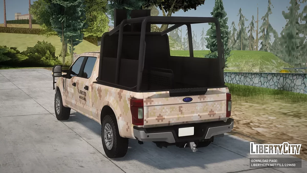 Ford F-250 Armée Mexicaine Pixel Désertique / GTA San Andreas